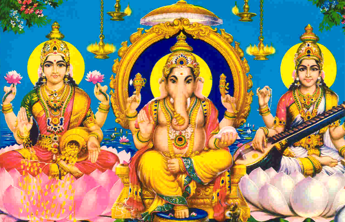 Laxmi Ganesha Saraswati Diwali Pooja
